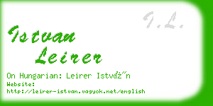 istvan leirer business card